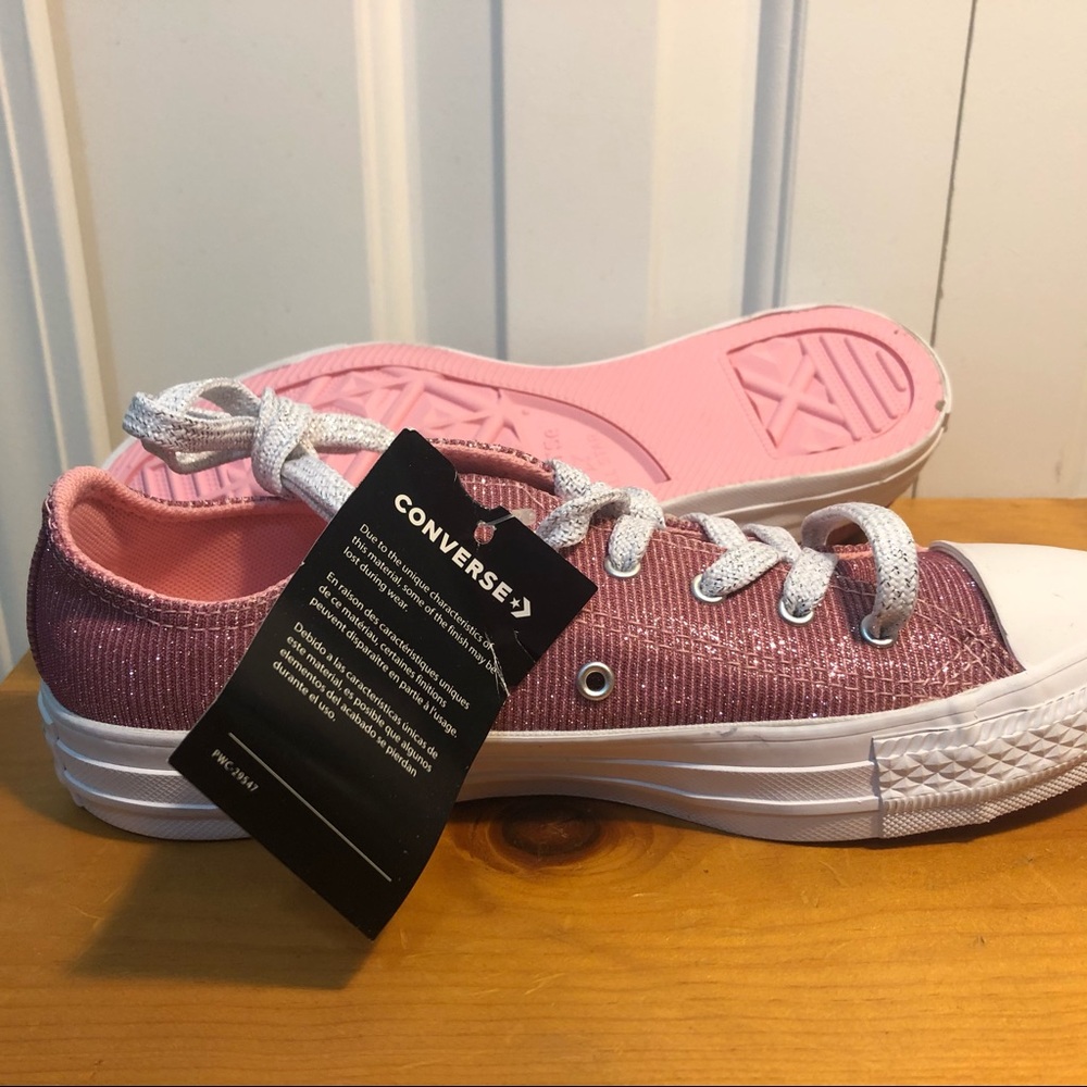Glittery pink Converse